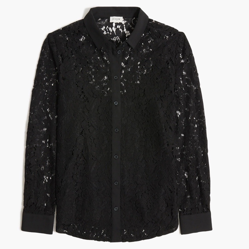 NWT J. Crew Factory Lace button-up shirt in classic fit, size M